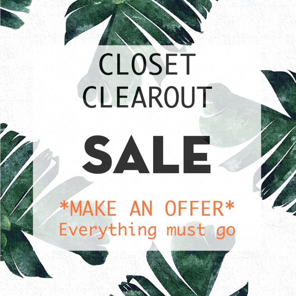 CLOSET CLEAROUT SALE!